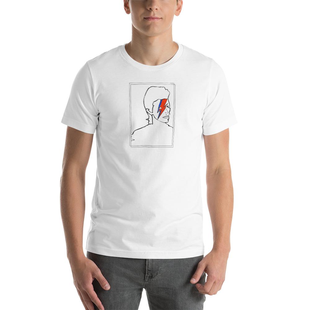 David Bowie - Aladdin Sane Line Art - Short-Sleeve Unisex T-Shirt - YellowBlockShop