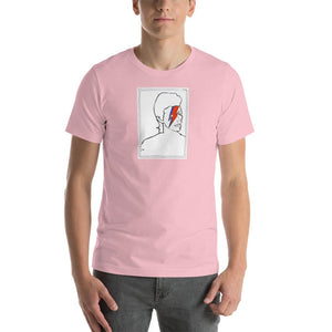 David Bowie - Aladdin Sane Line Art - Short-Sleeve Unisex T-Shirt - YellowBlockShop