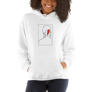 David Bowie - Aladdin Sane Line Art - Unisex Hoodie - YellowBlockShop