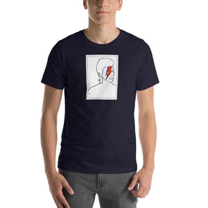 David Bowie - Aladdin Sane Line Art - Short-Sleeve Unisex T-Shirt - YellowBlockShop