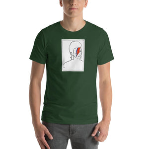 David Bowie - Aladdin Sane Line Art - Short-Sleeve Unisex T-Shirt - YellowBlockShop